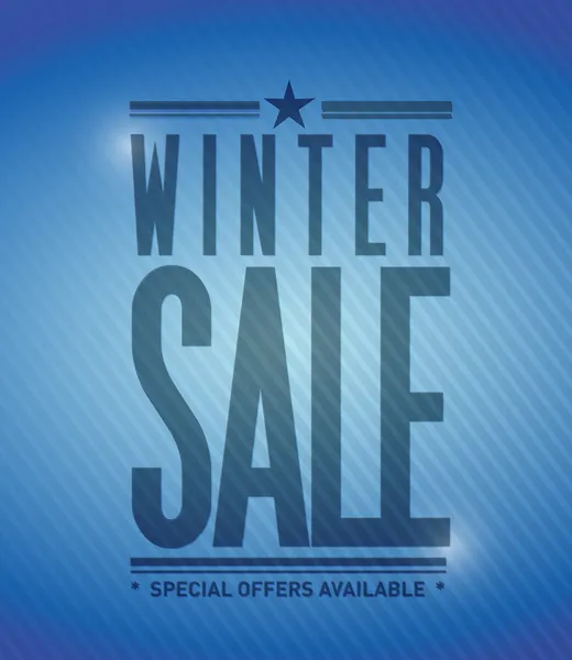 Ontwerp van de illustratie van de banner van winter verkoop — Stockfoto
