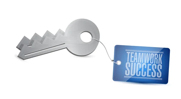 Ключі до концепції успіху командної роботи — стокове фото