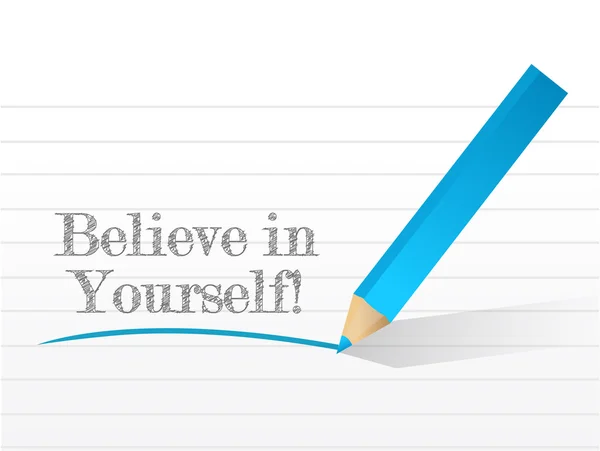 Believe in yourself illustration design — Stock Photo, Image