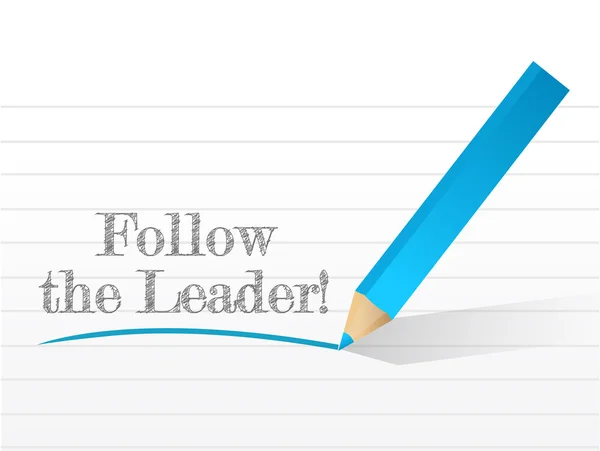 Follow The Leader written illustration — Stock Photo, Image