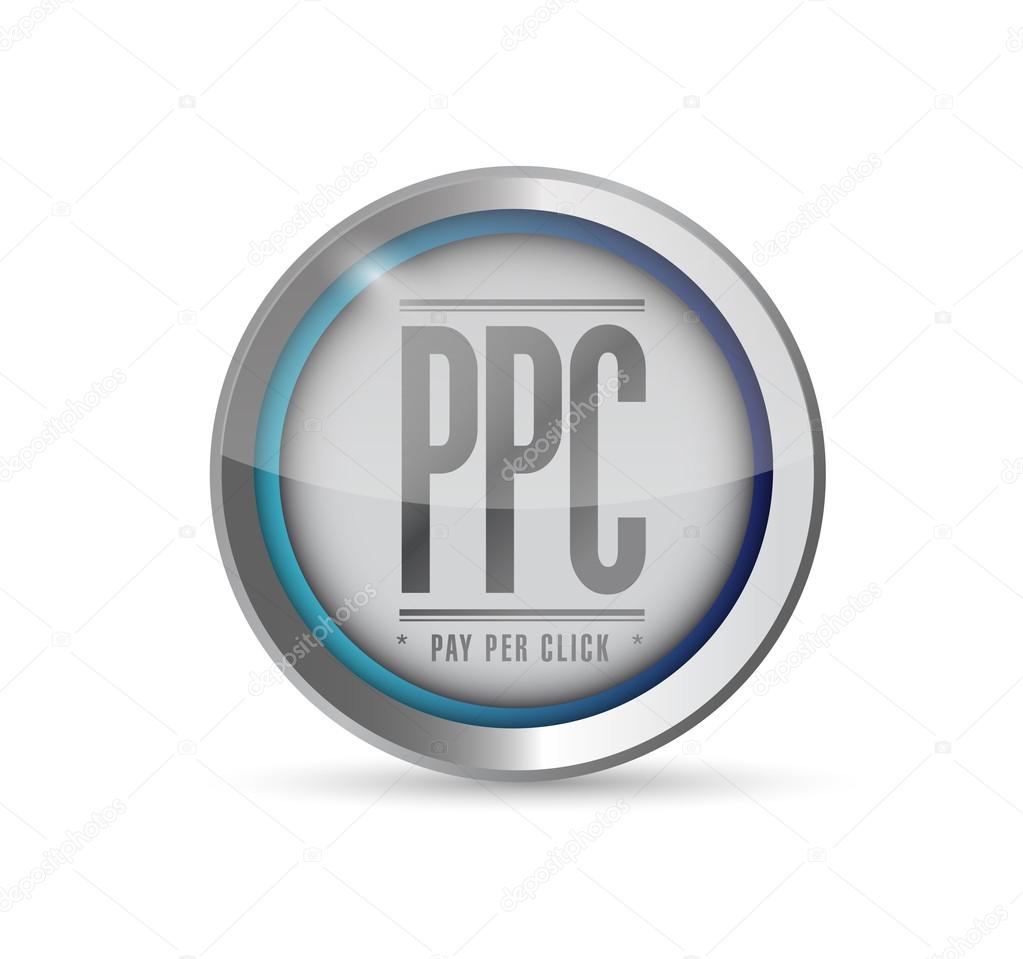 pay per click button illustration design