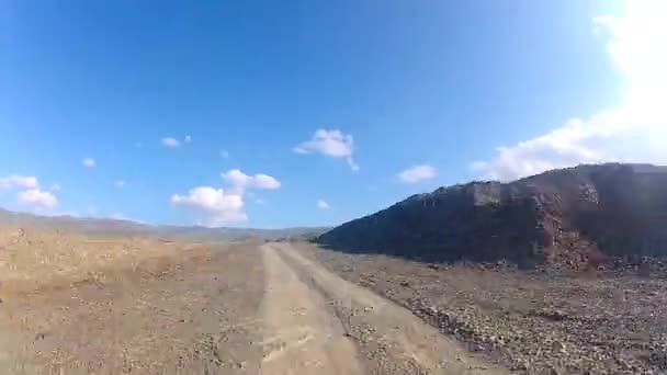 Timelapse dirigindo através do deserto — Vídeo de Stock