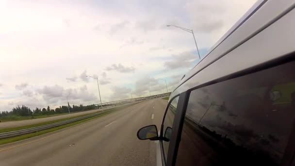 Driving on a Florida Highway — Stock Video