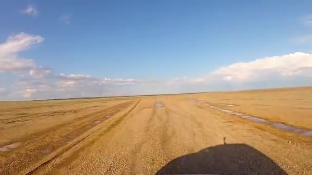사막을 가로질러 운전 Timelapse — 비디오
