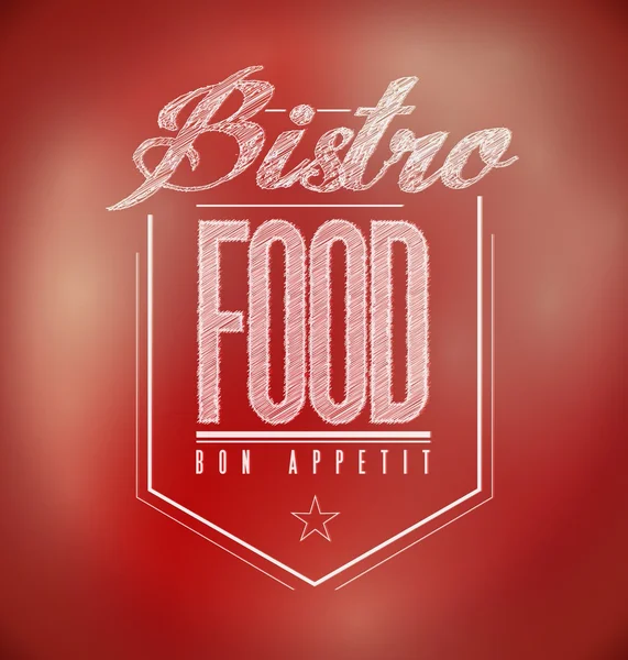 Red Bistro Poster tanda banner teks — Stok Foto