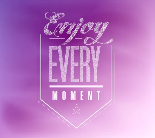 Enjoy every moment sign poster banner — Stock Photo, Image