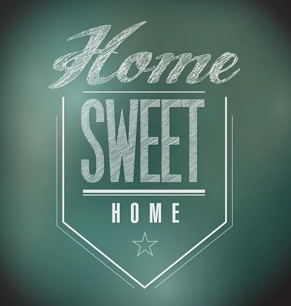 Chalkboard Vintage Home Sweet Home Sign poster — Stock Photo, Image