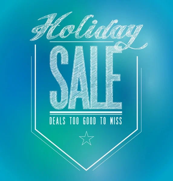 Cartel de venta de vacaciones azul y verde cartel pancarta — Foto de Stock
