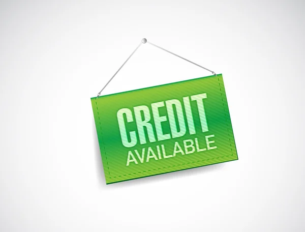 Door sign with a credit concept. illustration — Stock Photo, Image