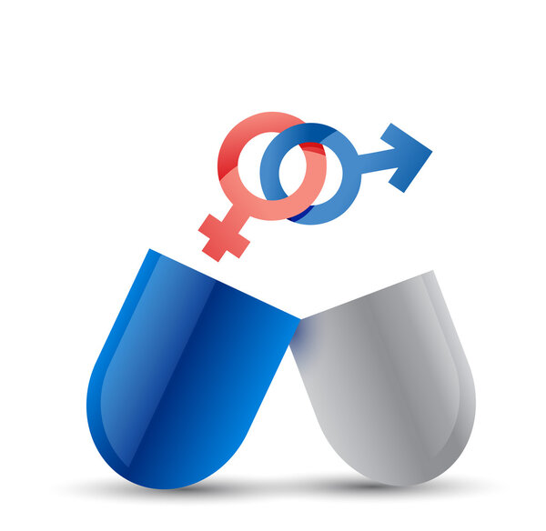 Концепция таблетки для дизайна секс-иллюстраций
