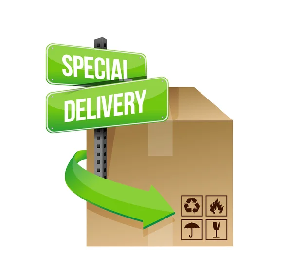 Special delivery koncepcja znak — Zdjęcie stockowe