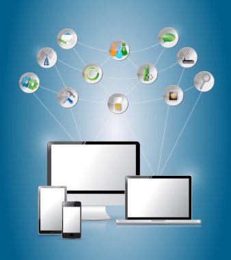 bulut bilgisayar elektronik ağ kavramları.