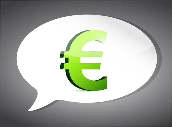 Euro auf Sprechblase Illustration Design — Stockfoto