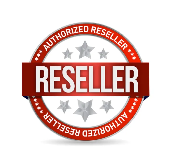 Geautoriseerde reseller zegel stam illustratie — Stockfoto