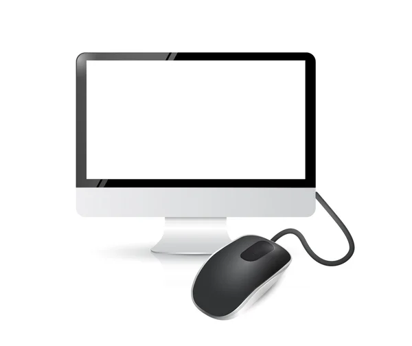 Bilgisayar ve fare illüstrasyon tasarımı — Stok fotoğraf