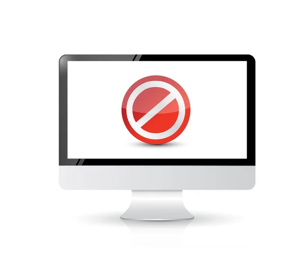 Screen with the message forbidden — Stock Photo, Image