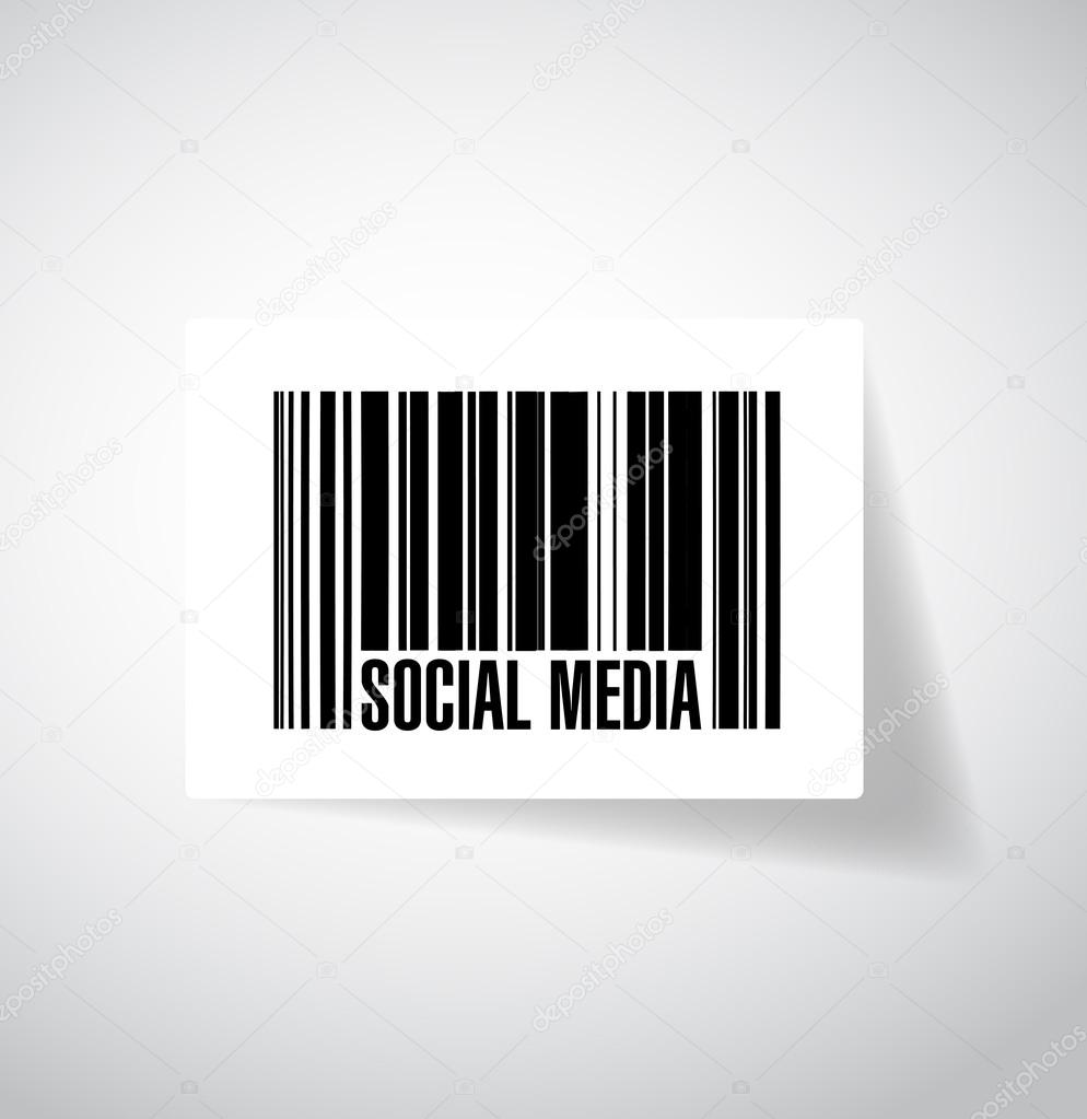 social media barcode ups code illustration