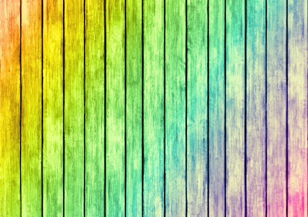Радужный цвет деревянных панелей дизайн текстуры — стоковое фото
