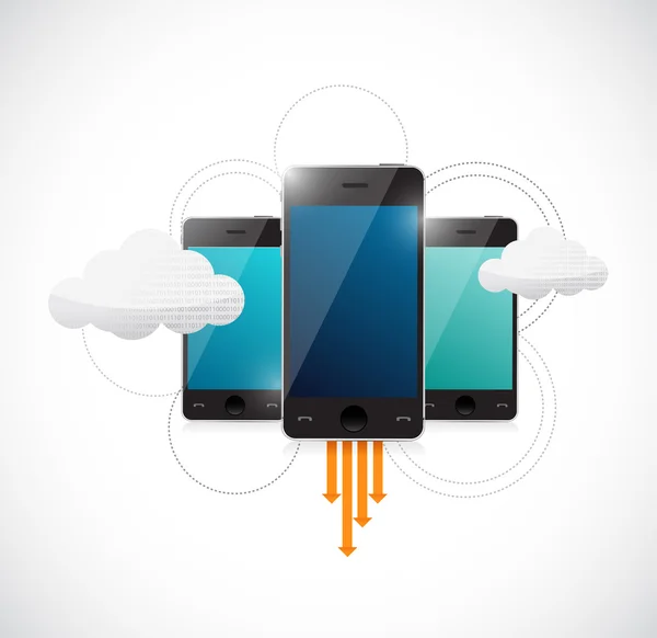 Cloud computing telecommunication connection — Stock Photo, Image