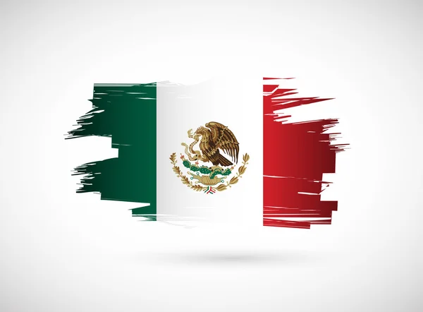 Messico. Illustrazione bandiera inchiostro messicano — Foto Stock