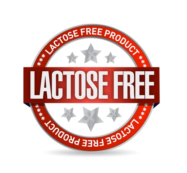 Lactose free food seal illustration — Stock Photo, Image