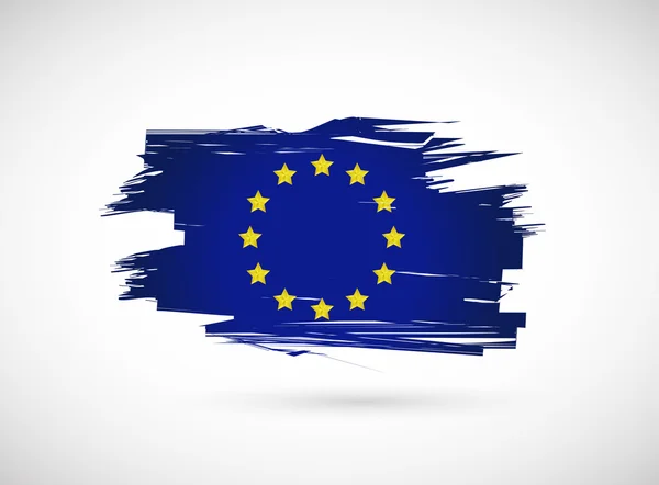 European ink flag illustration design — Stock Photo, Image