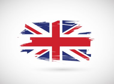 İngiliz mürekkep bayrak illüstrasyon tasarımı