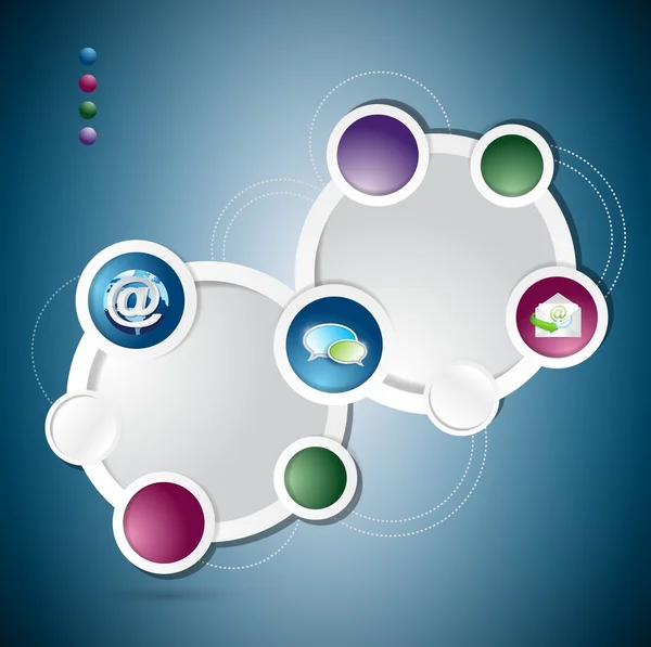 Cerchio di comunicazione colorloop business, modello — Foto Stock