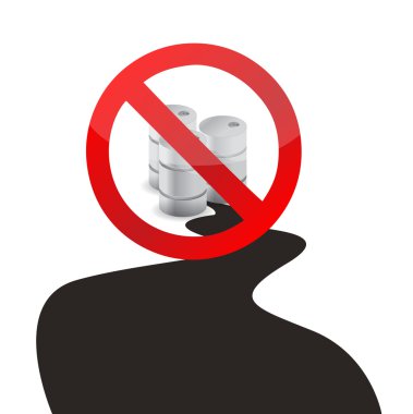 Przystanek oleju wycieki ilustracja projektu przez