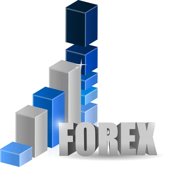 Illustrazione del grafico del forex aziendale — Foto Stock