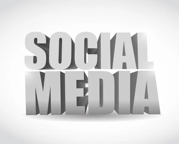 Social media testo illustrazione design — Foto Stock