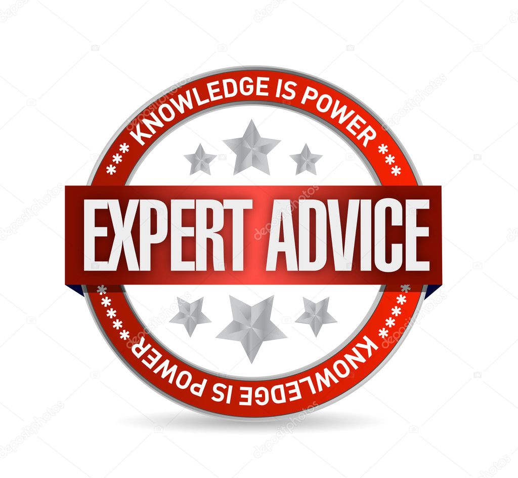 expert advice seal illustration