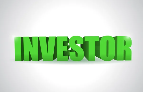 Investor 3d text illustration design — Stock Photo, Image