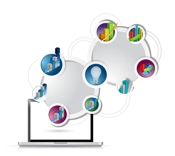 Diagramme de concept d'entreprise de technologie — Photo