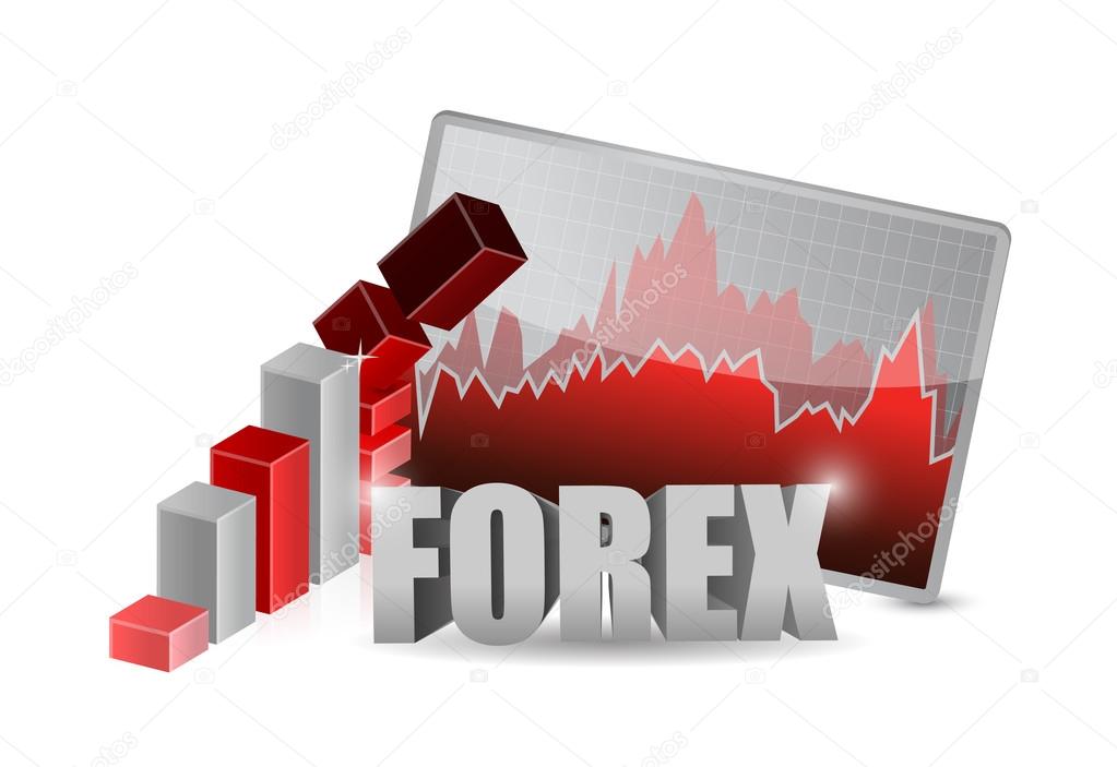 forex business falling illustration concept
