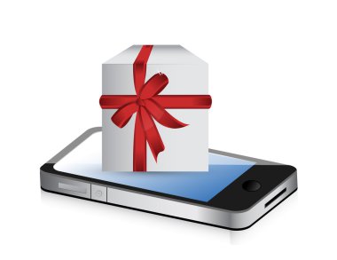 telefon mevcut hediye kutusu şekil çizmek