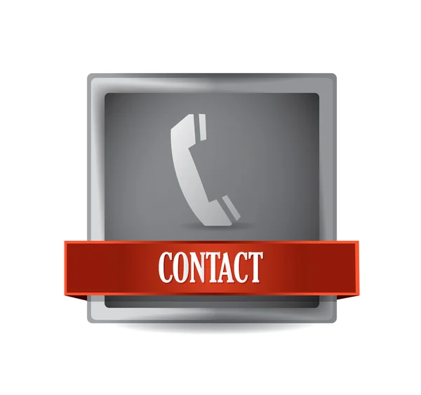 Contact or call us button illustration design — Stock Photo, Image