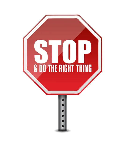Hacer lo correcto. stop signo ilustración diseño —  Fotos de Stock