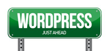 WordPress yol işareti illüstrasyon