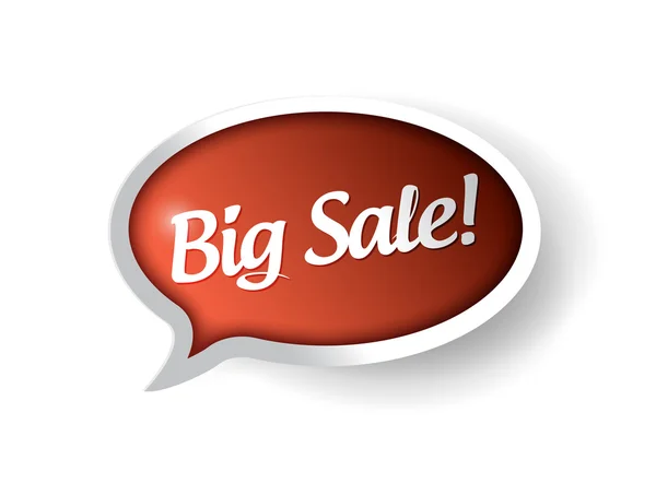 Big sale message bubble illustration — Stock Photo, Image