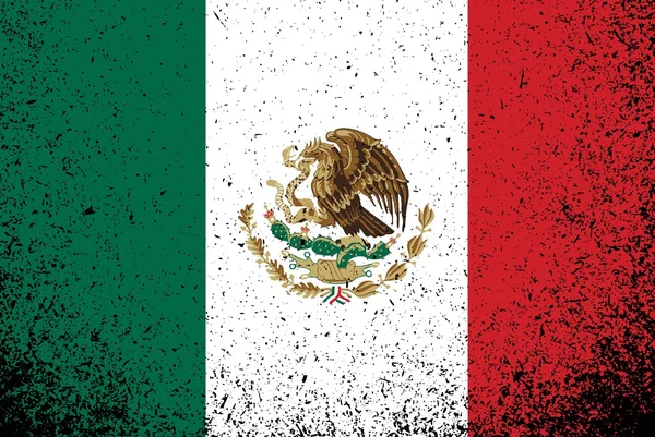Messico. Messico. grunge messicano bandiera illustrazione — Foto Stock