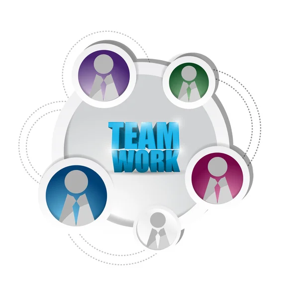Business teamwork diagram support cycle. — Stock Photo, Image