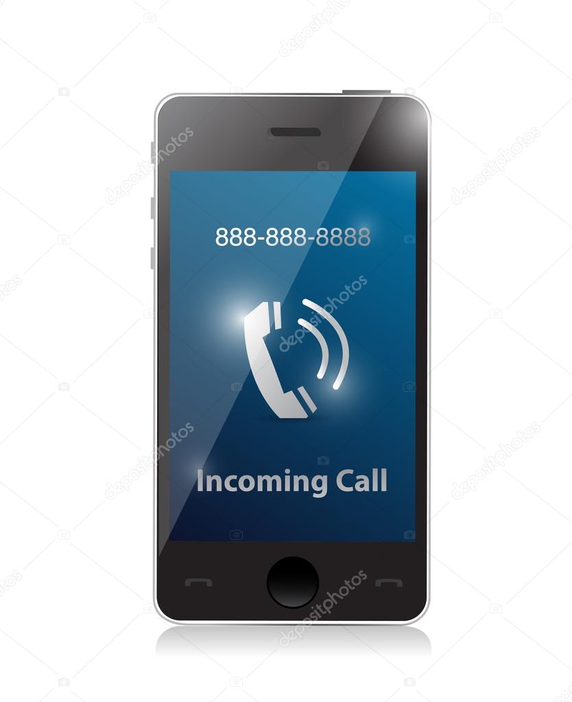 incoming call. modern smart phone