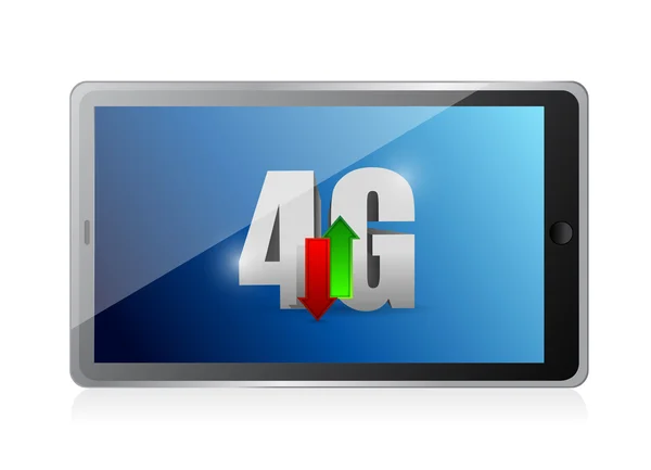 Tablet 4g connection. illustration design — Stock Photo, Image