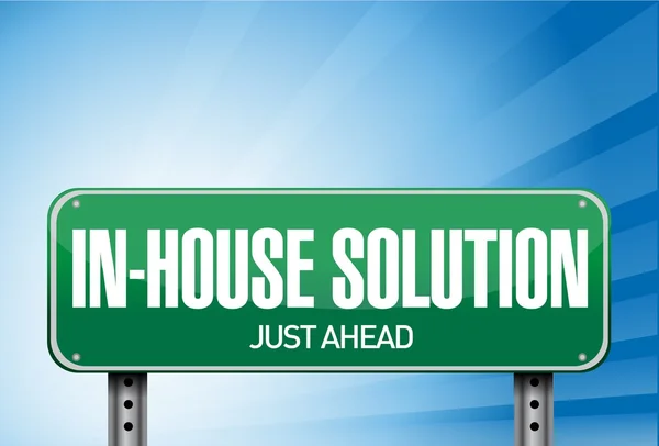 Inhouse road sign illustration design — Stock Photo, Image