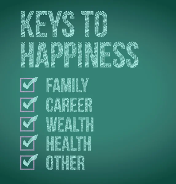 Keys to happiness illustration design — Stock Photo, Image