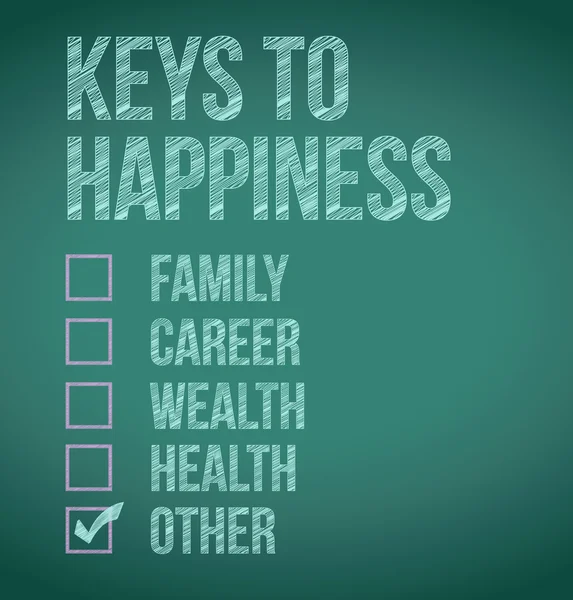 Keys to happiness illustration design — Stock Photo, Image