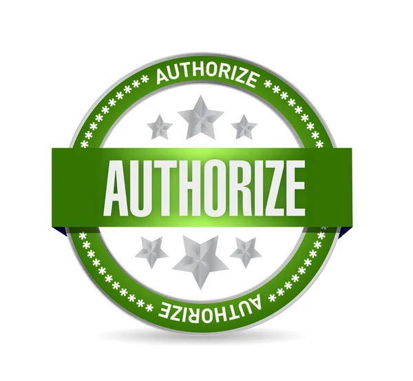 Authorized seal stamp illustration design — Stock Photo, Image