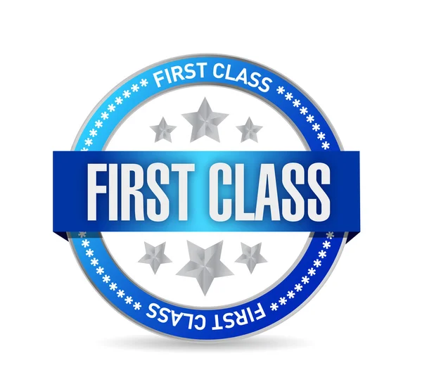 First class seal stamp illustration design — Stock Photo, Image