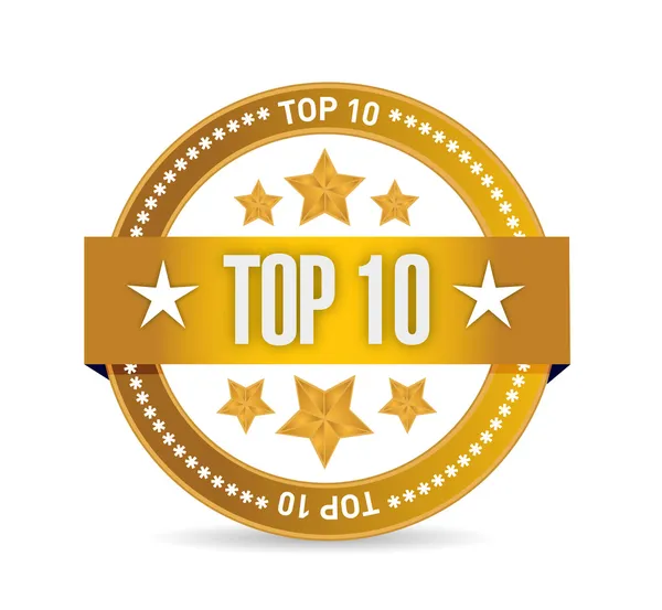 Top 10 Siegelstempel Illustration Design — Stockfoto